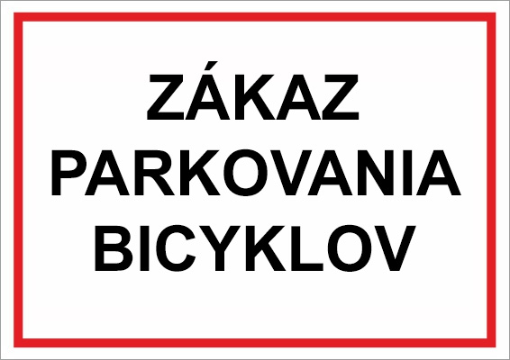 Zákaz parkovania bicyklov