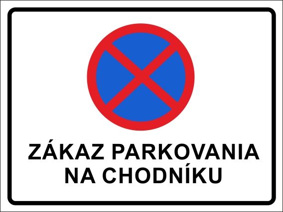 Zákaz parkovania na chodníku
