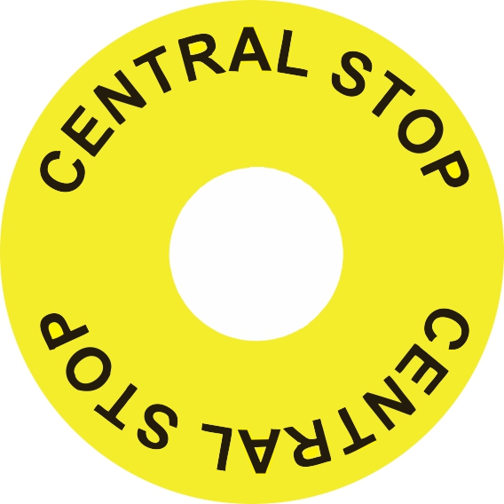 CENTRAL STOP - označenie