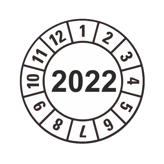 Kontrolný a kalibračný štítok rok 2022