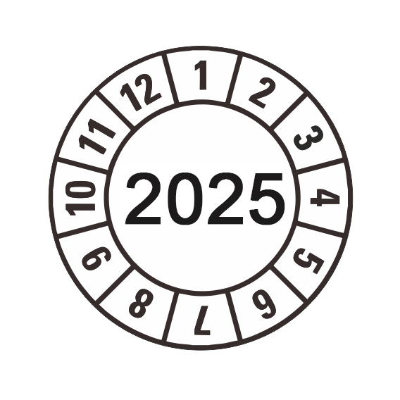 Kontrolný a dátumový štítok rok 2025 - Kliknutím na obrázok zatvorte -