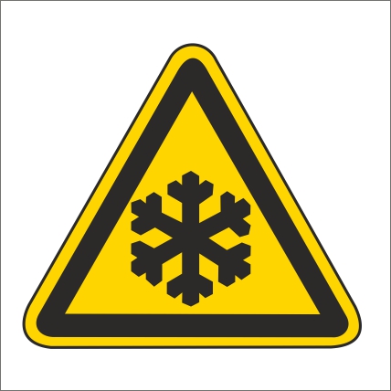 Symbol Nebezpečenstvo nízkej teploty - Kliknutím na obrázok zatvorte -
