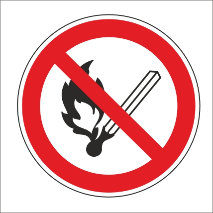 Symbol Zákaz fajčenia a používania otvoreného ohňa - Kliknutím na obrázok zatvorte -