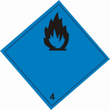 Nebezpečenstvo vytvorenia horľavého plynu pri styku s vodou 4.3