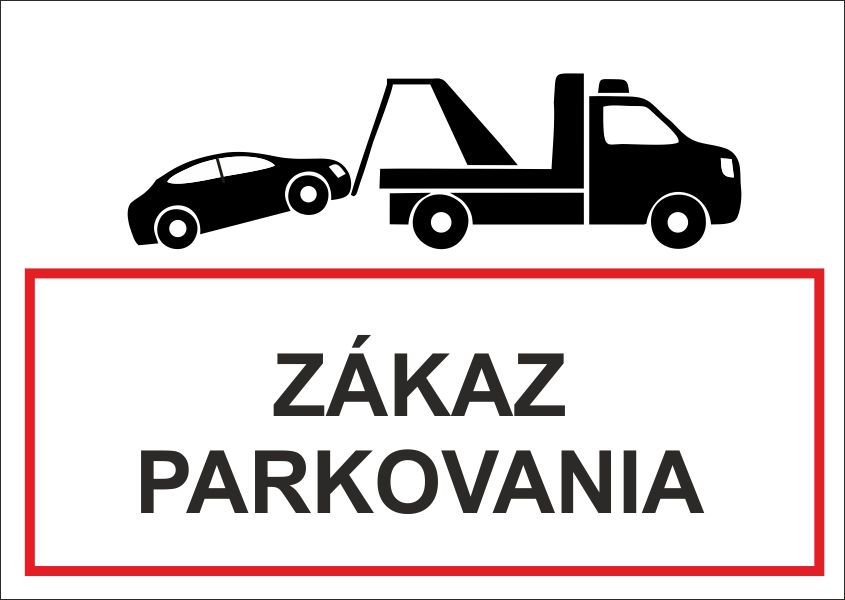 Zákaz parkovania - symbol odťah