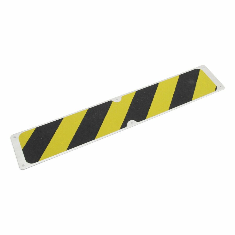 Čierno-žltý hliníkový protišmykový nášľap na schody Hazard Bolt