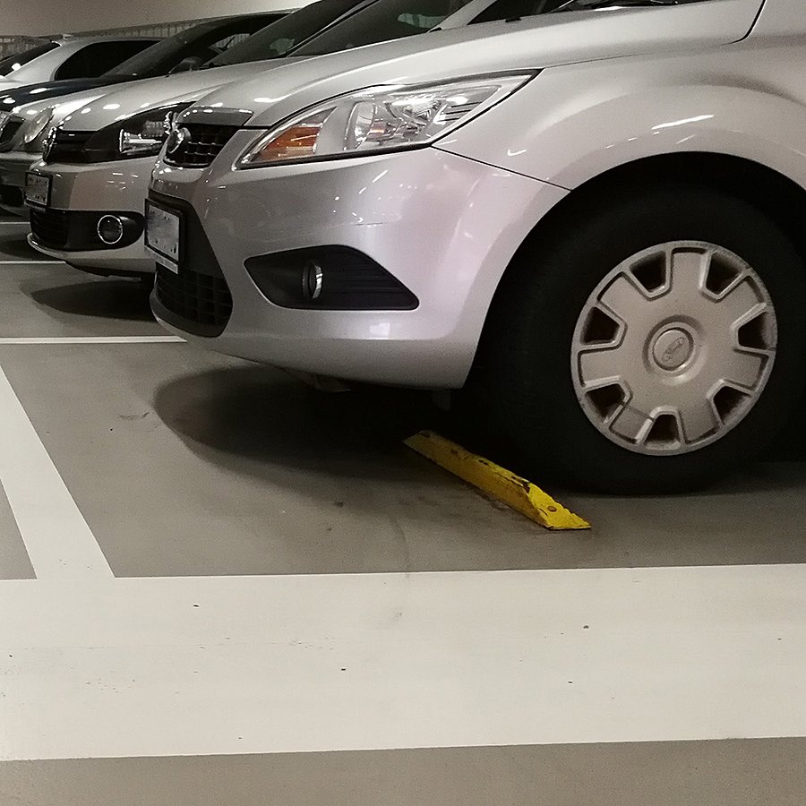 Žltý plastový parkovací doraz Carstop - Kliknutím na obrázok zatvorte -