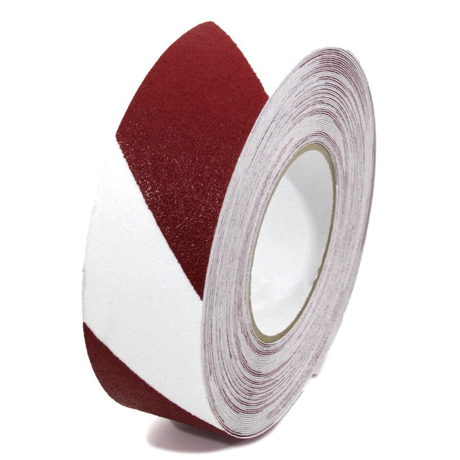 Bielo-červená korundová protišmyková páska Hazard Standard