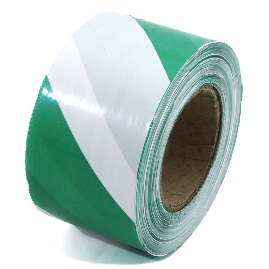 Bielo-zelená vytyčovacia páska - dĺžka 250 m a šírka 7,5 cm