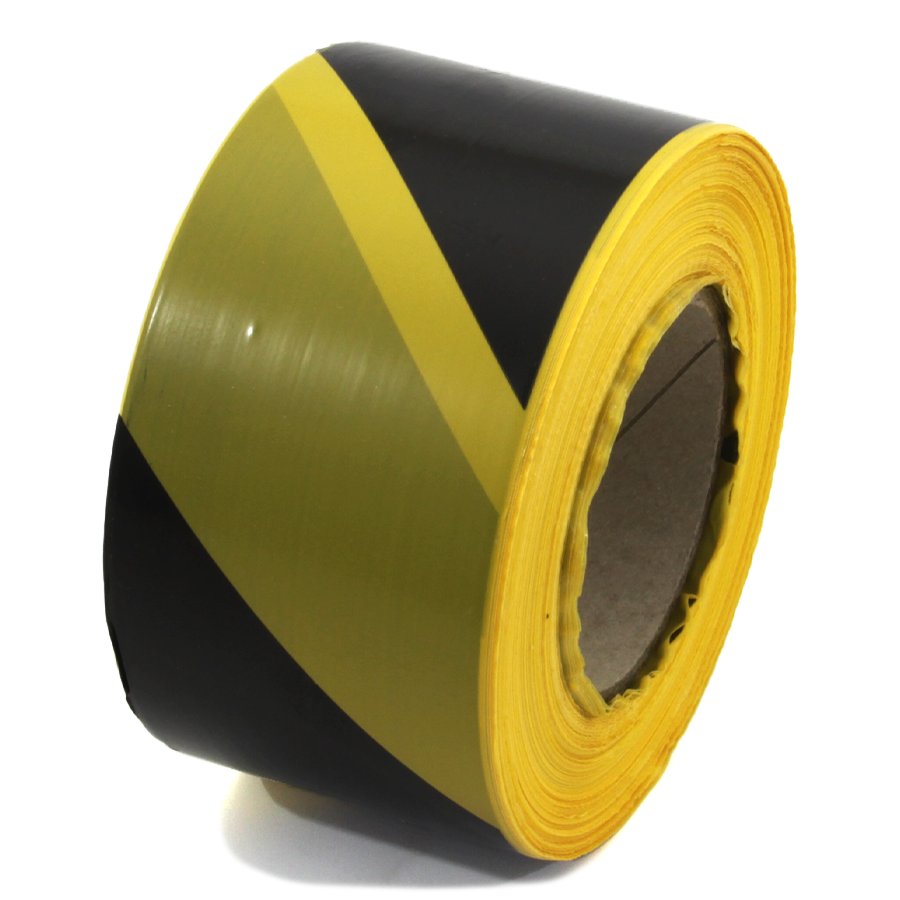 Čierno-žltá vytyčovacia páska - dĺžka 250 m a šírka 7,5 cm