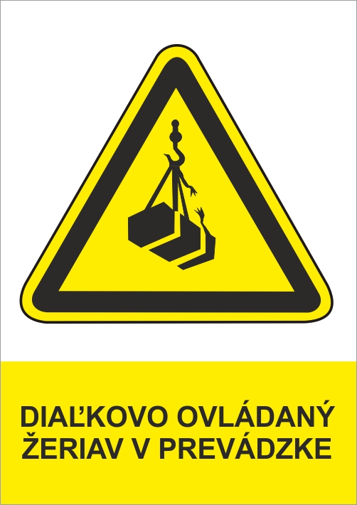 Diaľkovo ovládaný žeriav v prevádzke