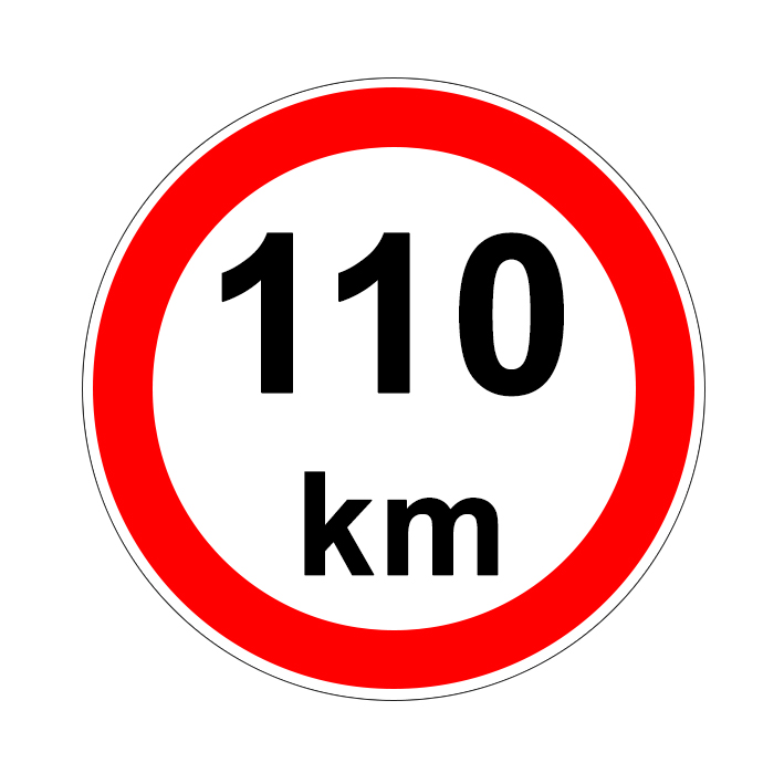 Maximálna povolená rýchlosť 110