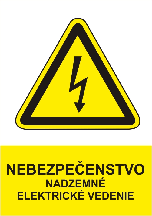 Nebezpečenstvo nadzemné elektrické vedenie