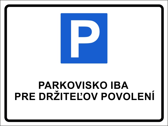 Parkovisko iba pre držiteľov povolení