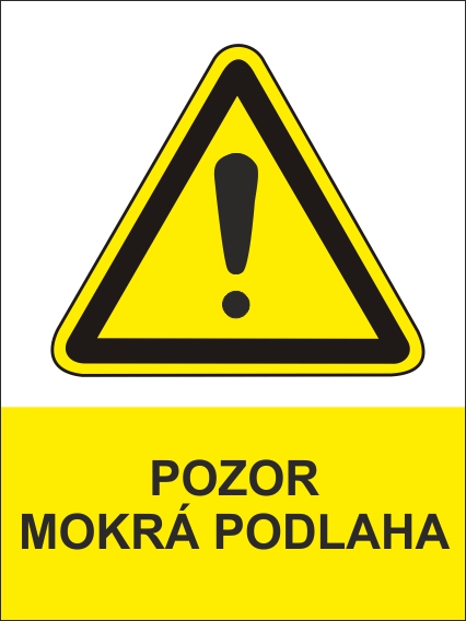 Pozor, mokrá podlaha