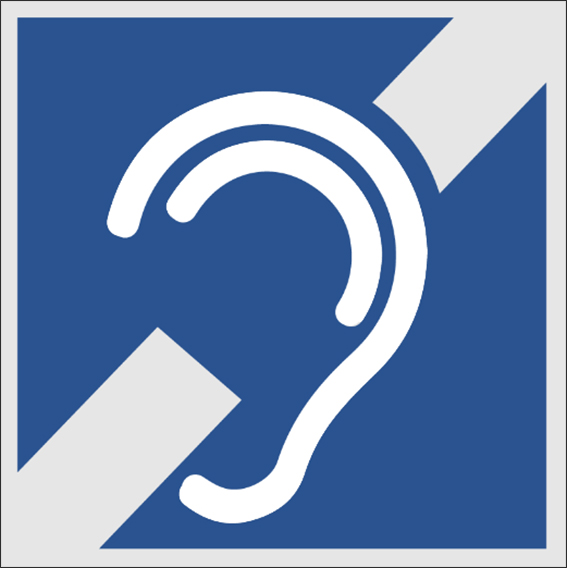 Samolepka sluchovo postihnutý - Kliknutím na obrázok zatvorte -