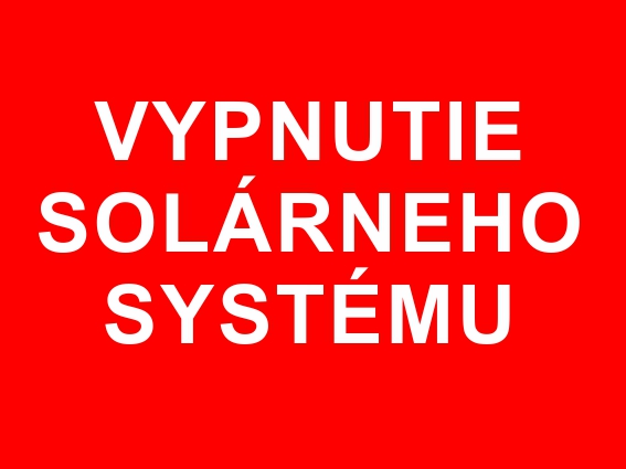 Vypnutie solárneho systému