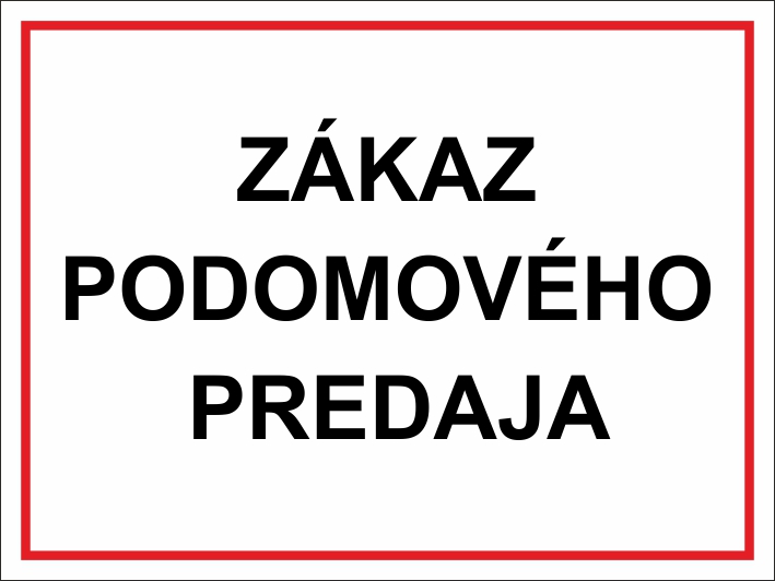 Zákaz podomového predaja - Kliknutím na obrázok zatvorte -