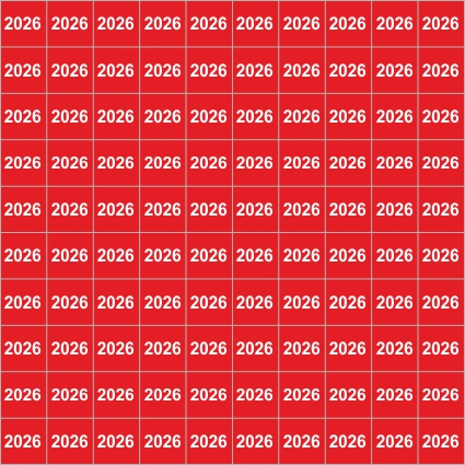 Dátumový štvorček 2026