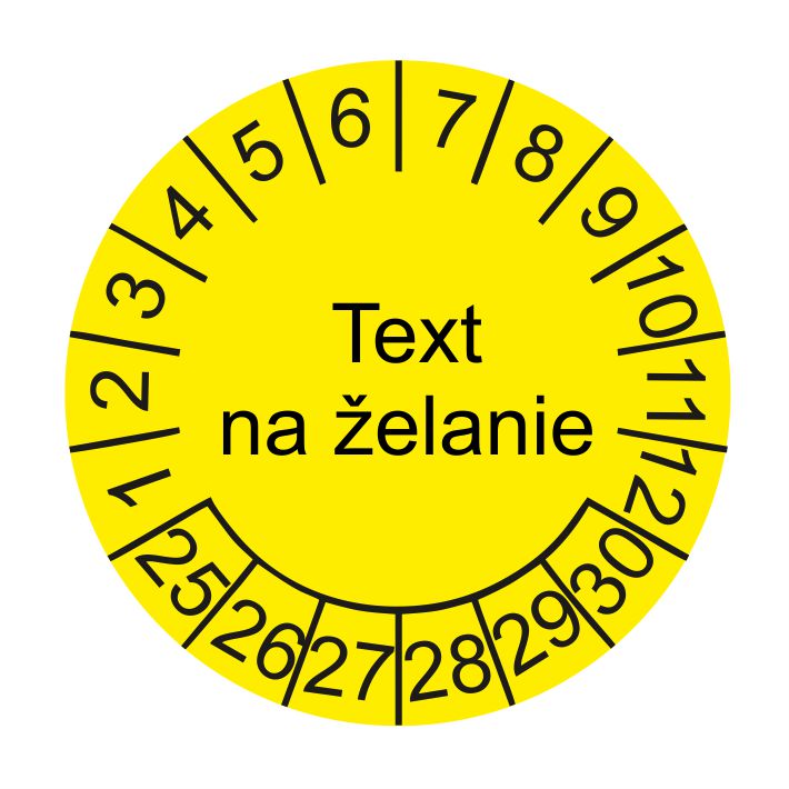 Dátumový terčík s textom na želanie rok 25-30