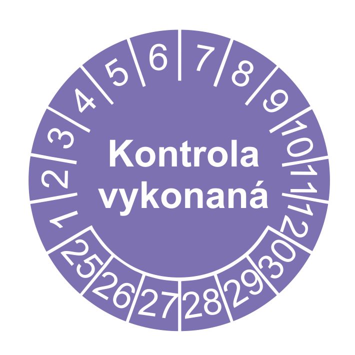 Štítok Kontrola vykonaná rok 25-30