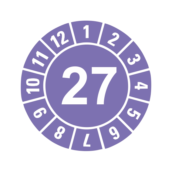 Kontrolný a kalibračný štítok - 2027