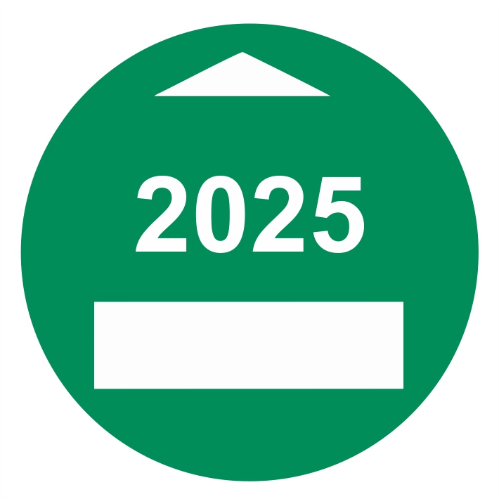 Kontrolný a kalibračný štítok 2025 - vlastný text