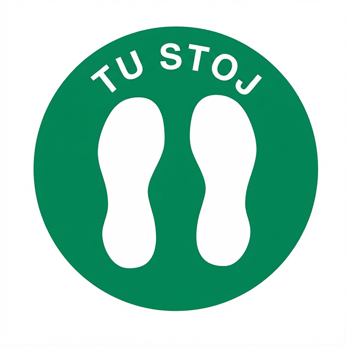 Podlahové značenie Tu stoj
