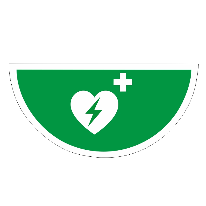 Podlahové značenie Defibrilátor polkruh