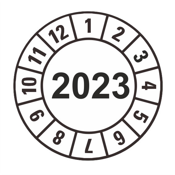Kontrolný a dátumový štítok rok 2023