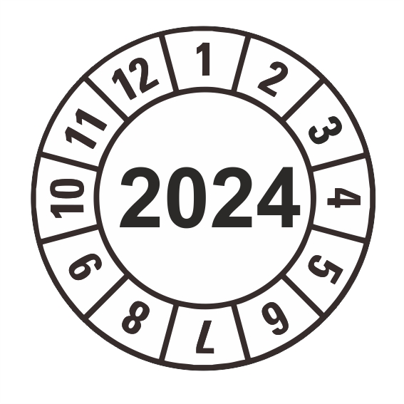 Kontrolný a dátumový štítok rok 2024