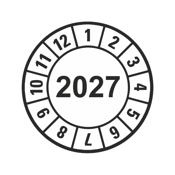 Kontrolný a dátumový štítok rok 2027