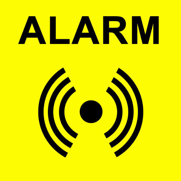 Samolepka alarm žltá - Kliknutím na obrázok zatvorte -