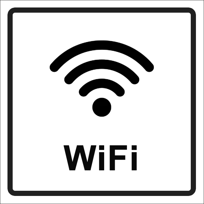 Piktogram Wifi, štvorec