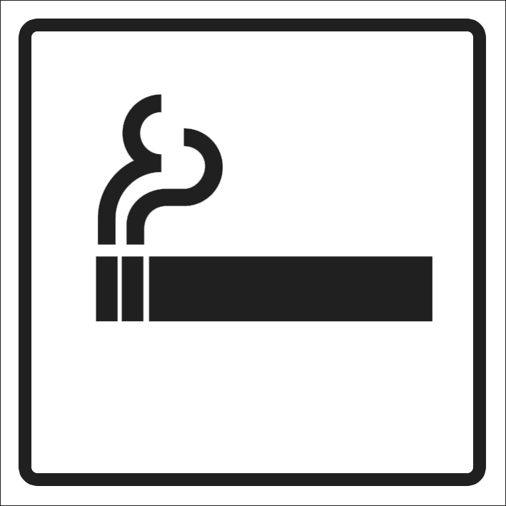 Piktogram fajčenie povolené, štvorec