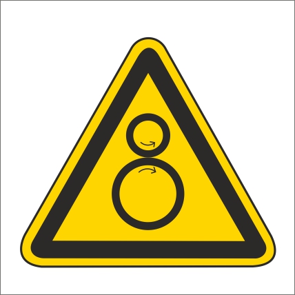 Symbol Nebezpečenstvo od chodu stroja