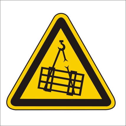 Symbol Nebezpečenstvo pádu alebo pohybu zaveseného predmetu