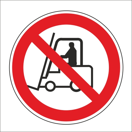 Symbol Priemyselným vozidlám vjazd zakázaný