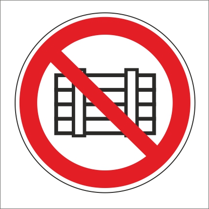 Symbol Zákaz odkladania alebo skladovania