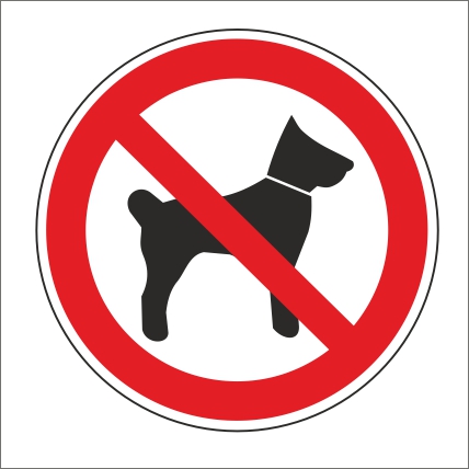 Symbol Zákaz vstupovať so zvieratami