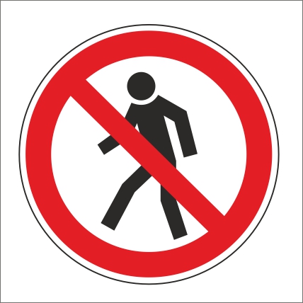 Symbol Zákaz vstupu pre chodcov