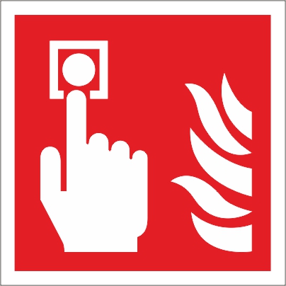 Tlačidlový hlásič požiaru (podľa ISO 7010)