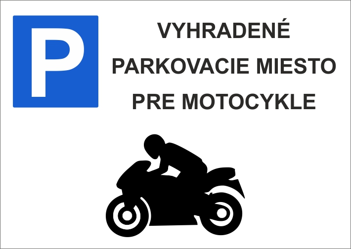 Vyhradené parkovacie miesto pre motocykle