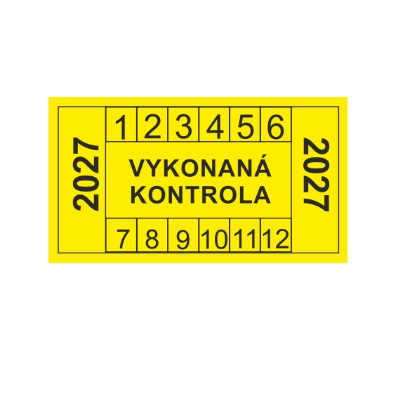Vykonaná kontrola štítok - obdĺžnik 2027