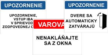 Výstražné a informačné upozornenie